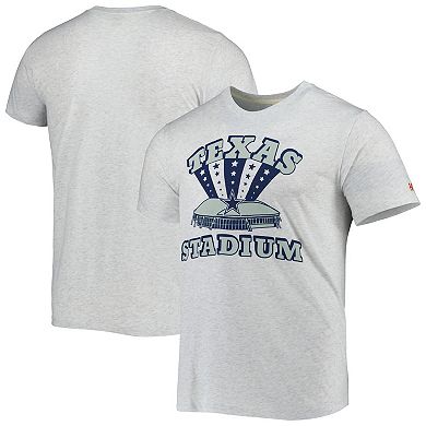 Men's Homage Ash Dallas Cowboys Texas Stadium Tri-Blend T-Shirt