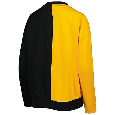 Women's Mitchell & Ness Black/Gold Pittsburgh Steelers Big Face Pullover Sweatshirt