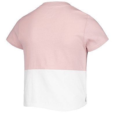 Girls Youth League Collegiate Wear Pink USC Trojans Colorblocked T-Shirt