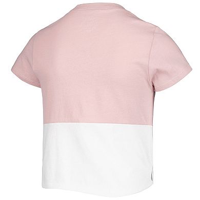 Girls Youth League Collegiate Wear Pink Oregon Ducks Colorblocked T-Shirt