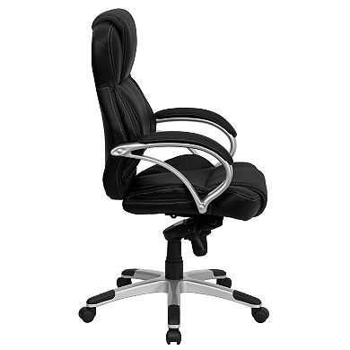 Emma and Oliver High Back Black LeatherSoft Contemporary Executive Swivel Ergonomic Office Chair