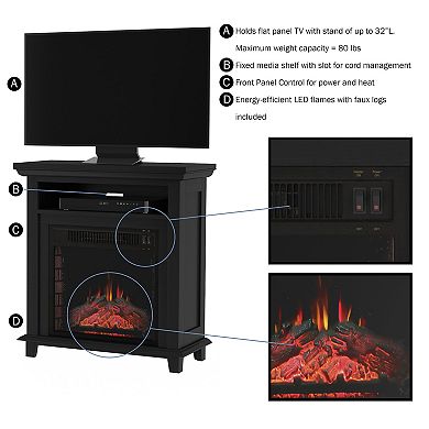 The Northwest Electric Fireplace TV Stand 