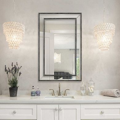 Beaded Rectangular Wall Mirror