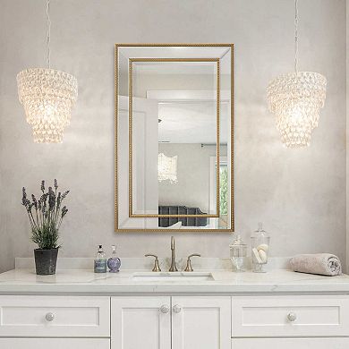 Beaded Rectangular Wall Mirror