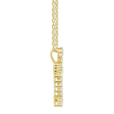 Alyson Layne 10k Gold 1/2 Carat T.W. Diamond Cross Pendant Necklace