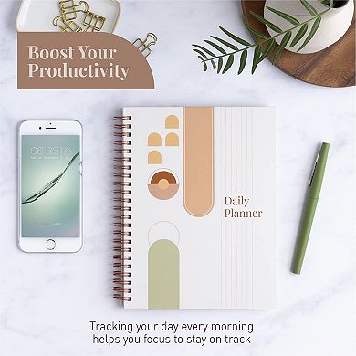 Rileys To Do List Spiral Notebook, Undated Daily Planner - 8 X 6 - Inches, Task Checklist Planner