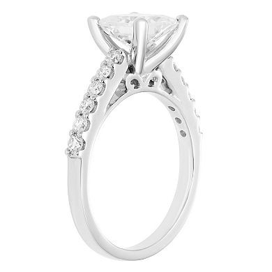 Evergreen Diamonds 14k White Gold 1 3/8 Carat T.W. IGL Certified Princess Cut Lab-Grown Diamond Ring