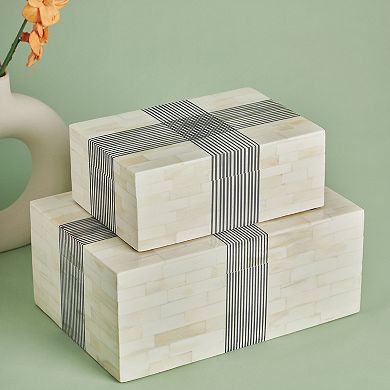 GAURI KOHLI Riviera Decorative Boxes, Set of 2