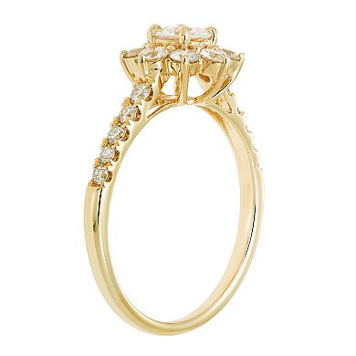 The Regal Collection 14k Gold 1 Carat T.W. IGL Certified Diamond Ring
