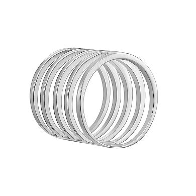 Sterling Silver 5 Row Ring