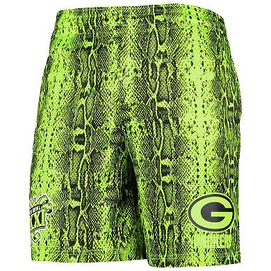 Men's New Era Neon Green Green Bay Packers Summer Pop Shorts