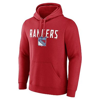 Men's Fanatics Branded Red New York Rangers Dynasty Pullover Hoodie