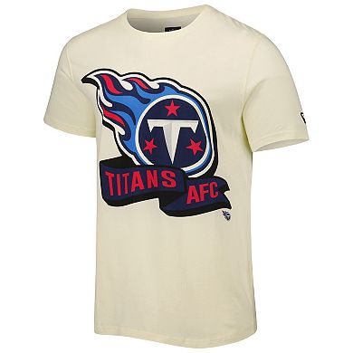 Men's New Era Cream Tennessee Titans Sideline Chrome T-Shirt