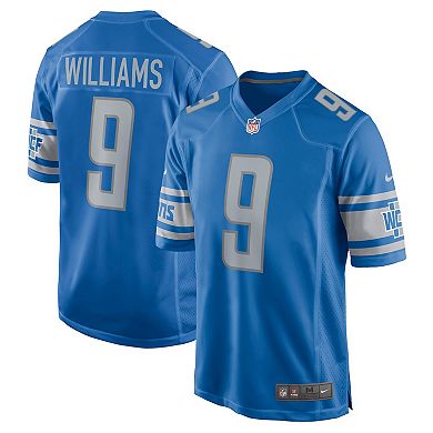 Men's Nike Jameson Williams Blue Detroit Lions Player Game Jersey