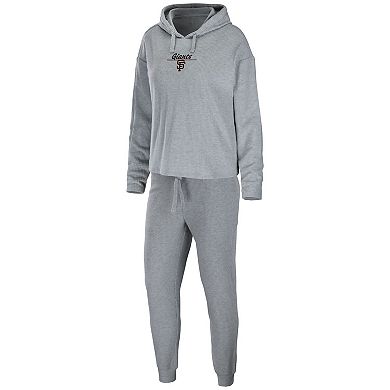 Women's WEAR by Erin Andrews Heather Gray San Francisco Giants Logo Pullover Hoodie & Pants Sleep Set