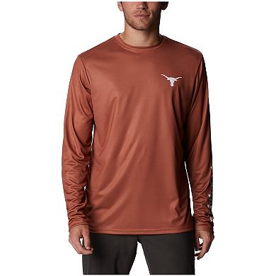 Men's Columbia Texas Orange Texas Longhorns Terminal Shot Omni-Shade Omni-Wick Long Sleeve T-Shirt