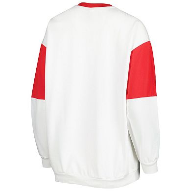 Women's Gameday Couture White Wisconsin Badgers It's A Vibe Dolman Pullover Sweatshirt