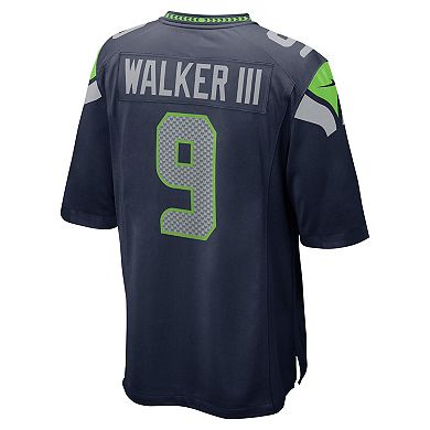 Men's Nike Kenneth Walker III Navy Seattle Seahawks Player Game Jersey