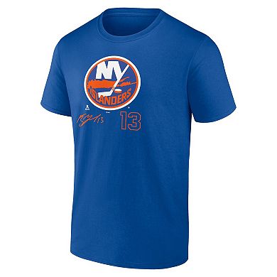 Men's Fanatics Branded Mathew Barzal Royal New York Islanders Name and Number T-Shirt