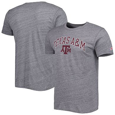 Men's League Collegiate Wear Heather Gray Texas A&M Aggies 1965 Arch Victory Falls Tri-Blend T-Shirt