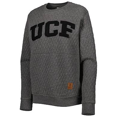 Women's Pressbox Heather Gray UCF Knights Moose Quilted Pullover Sweatshirt