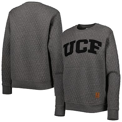 Women's Pressbox Heather Gray UCF Knights Moose Quilted Pullover Sweatshirt