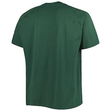 Men's Green Michigan State Spartans Big & Tall Raglan T-Shirt