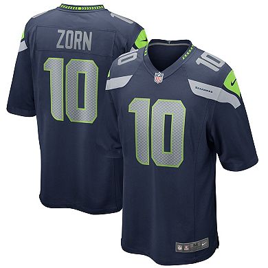 Men's Nike Jim Zorn College Navy Seattle Seahawks Game Retired Player Jersey