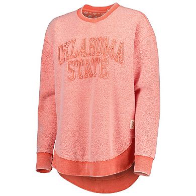 Women's Pressbox Orange Oklahoma State Cowboys Ponchoville Pullover Sweatshirt