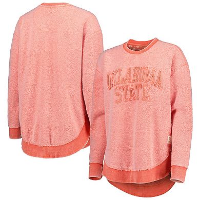 Women's Pressbox Orange Oklahoma State Cowboys Ponchoville Pullover Sweatshirt