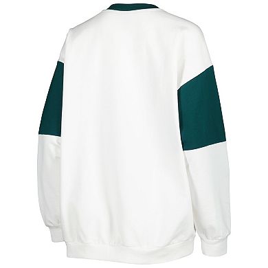 Women's Gameday Couture White Michigan State Spartans It's A Vibe Dolman Pullover Sweatshirt