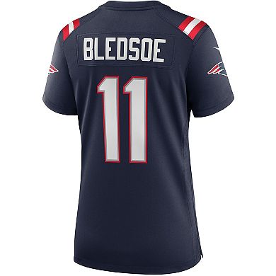 Women's Nike Drew Bledsoe Navy New England Patriots Game Retired Player Jersey