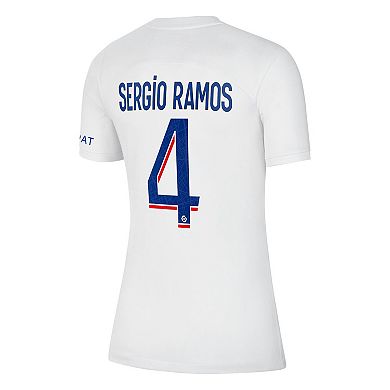 Women's Nike Sergio Ramos White Paris Saint-Germain 2022/23 Third Breathe Stadium Replica Player Jersey