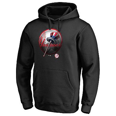 Men's Fanatics Branded Black New York Yankees Midnight Mascot Pullover Hoodie