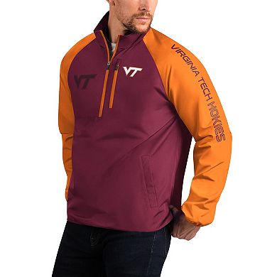 Men's G-III Sports by Carl Banks Maroon Virginia Tech Hokies Point Guard Raglan Half-Zip Jacket