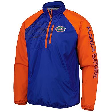 Men's G-III Sports by Carl Banks Royal/Orange Florida Gators Point Guard Raglan Half-Zip Jacket