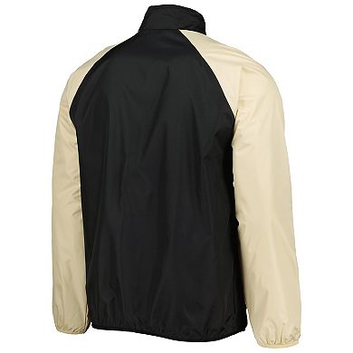 Men's G-III Sports by Carl Banks Black/Gold Army Black Knights Point Guard Raglan Half-Zip Jacket