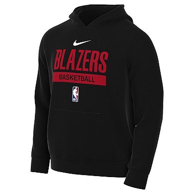 Men's Nike Black Portland Trail Blazers 2022/23 Spotlight On-Court Practice Performance Pullover Hoodie