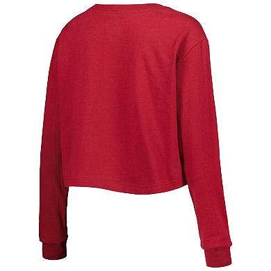 Women's Nike Crimson Oklahoma Sooners Est. Cropped Long Sleeve T-Shirt