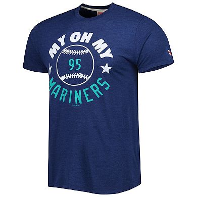 Men's Homage Navy Seattle Mariners Hyper Local Tri-Blend T-Shirt