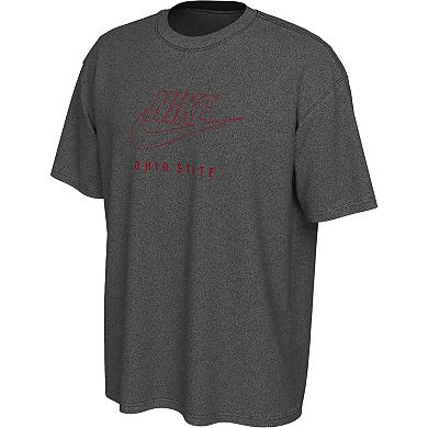 Men's Nike Charcoal Ohio State Buckeyes Washed Max90 T-Shirt