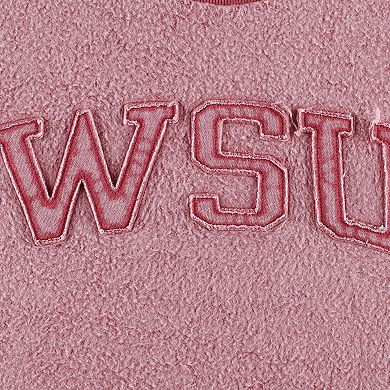 Women's Pressbox Crimson Washington State Cougars Ponchoville Pullover Sweatshirt