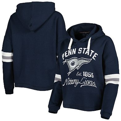 Women's Pressbox Navy Penn State Nittany Lions Super Pennant Pullover Hoodie