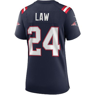 Women's Nike Ty Law Navy New England Patriots Game Retired Player Jersey
