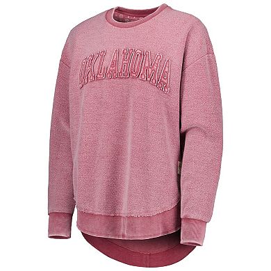 Women's Pressbox Crimson Oklahoma Sooners Ponchoville Pullover Sweatshirt