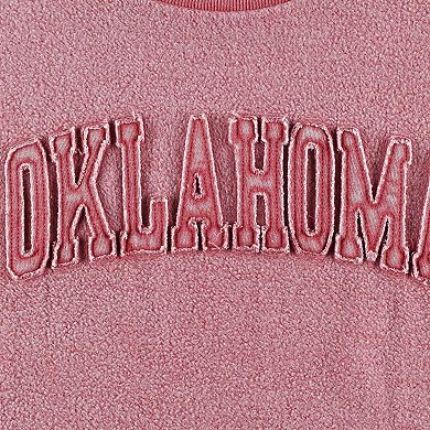 Women's Pressbox Crimson Oklahoma Sooners Ponchoville Pullover Sweatshirt