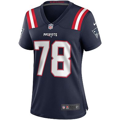 Women's Nike Bruce Armstrong Navy New England Patriots Game Retired Player Jersey