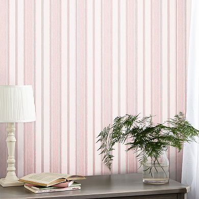 Laura Ashley Heacham Stripe Seaspray Removeable Wallpaper