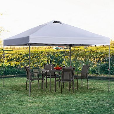 Outsunny 10' x 10' Outdoor Pop-Up Party Tent Canopy, Grey