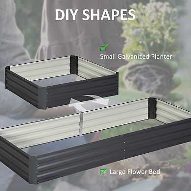 Galvanized Steel Raised Garden Bed Elevated Planter Box Easy Diy And Cleaning